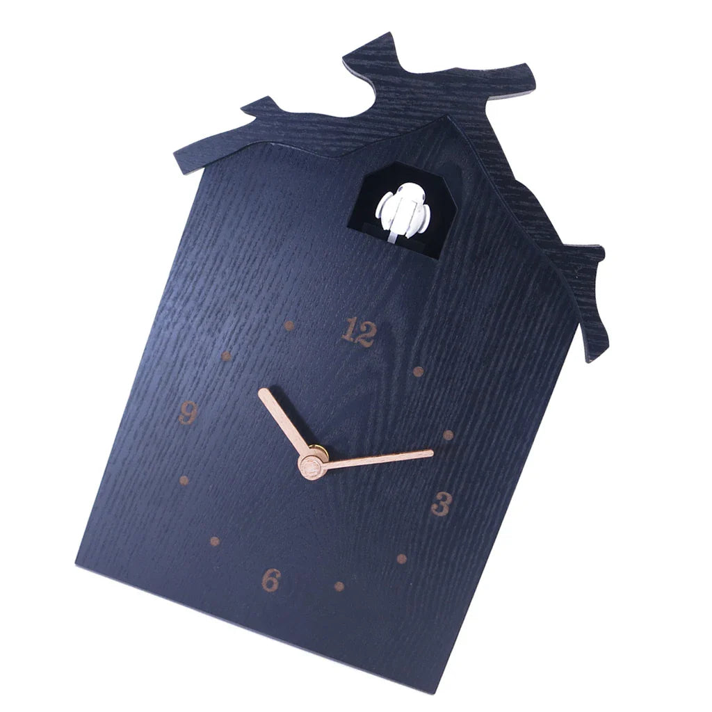 Horloge Coucou Moderne Noire/Bleu