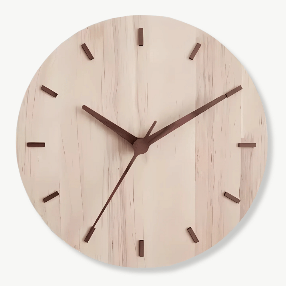 Horloge Murale Bois Minimaliste