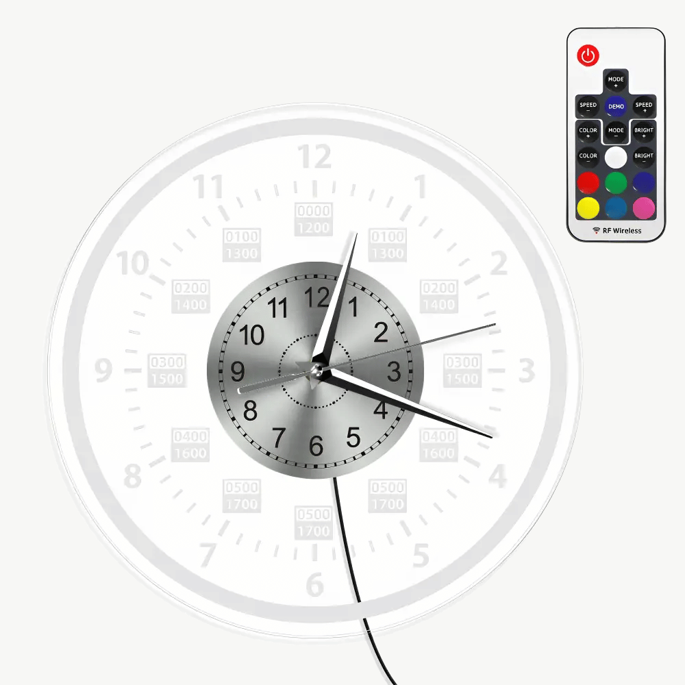 Horloge Murale avec Rétro-éclairage LED