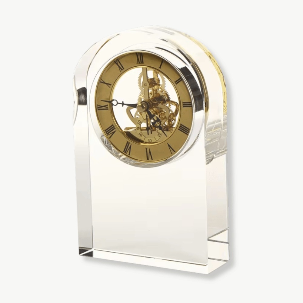 Horloge de Bureau Design Transparente