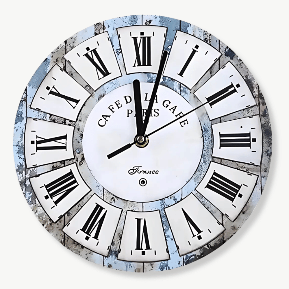 Petite Horloge Murale Vintage Cafe de la Gare