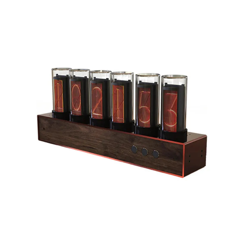 Horloge Nixie Bois Vintage