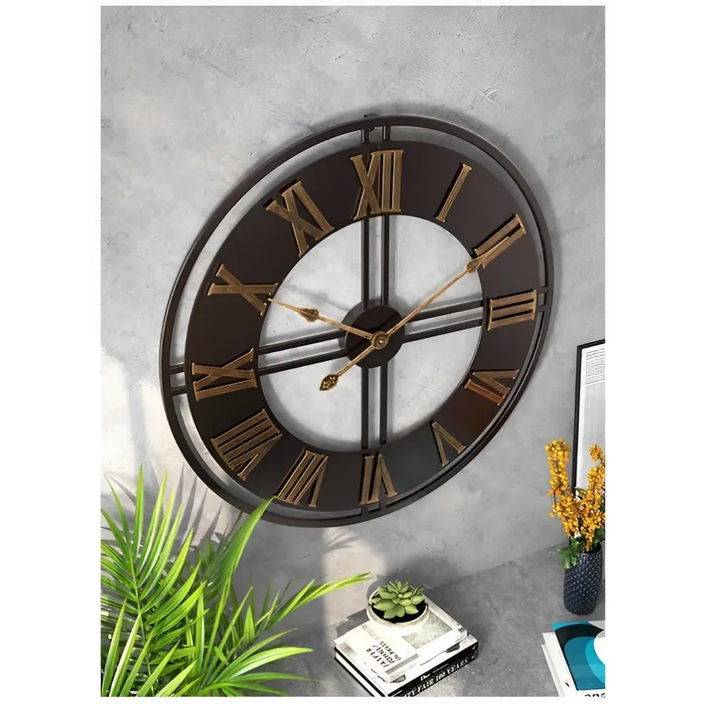 Grande Horloge Murale Industrielle