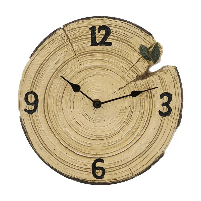 Horloge Murale Rustique en Forme de Bûche