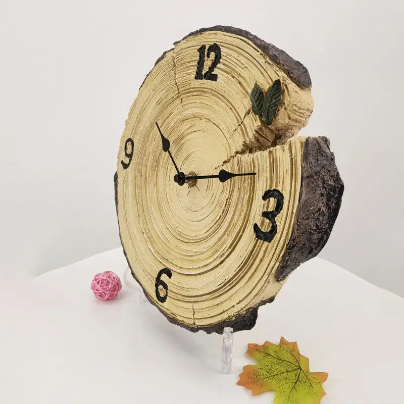 Horloge Murale Rustique en Forme de Bûche