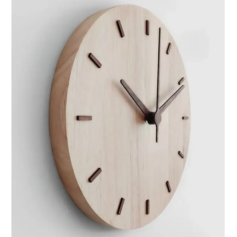 Horloge Murale Bois Minimaliste