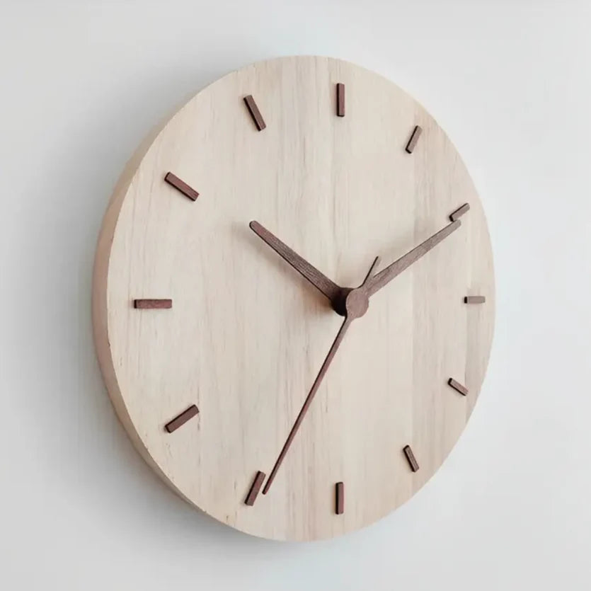 Horloge Murale Bois Minimaliste