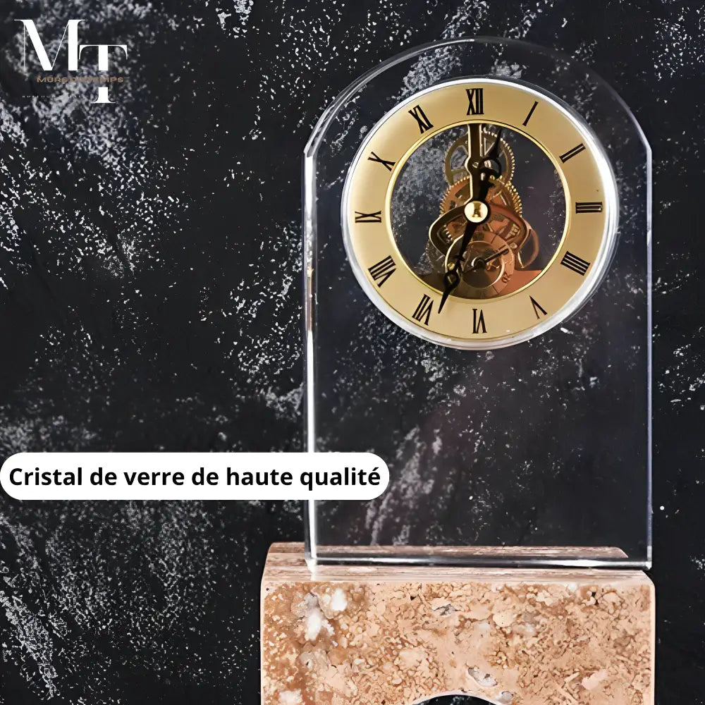 Horloge de Bureau Design Transparente
