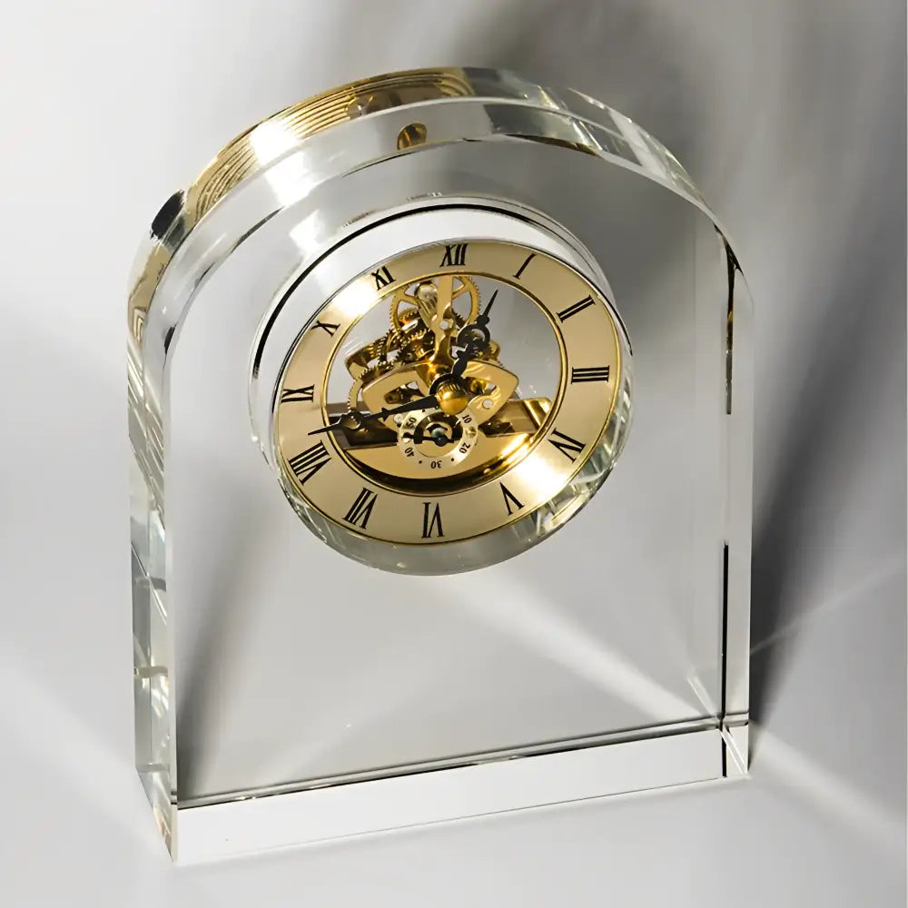 Horloge de Bureau Design Transparente