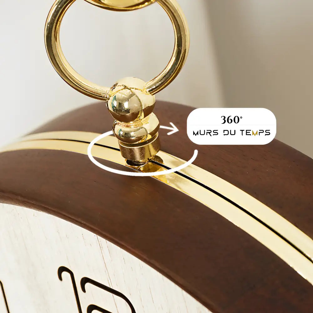 Horloge Double Face en Bois