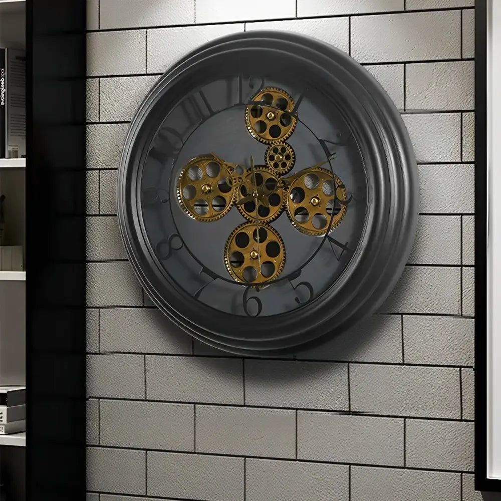 Horloge Murale Engrenages Apparents
