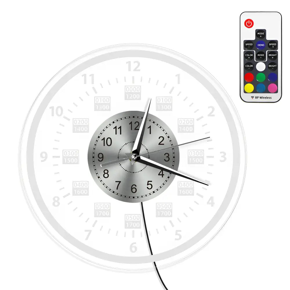 Horloge Murale avec Rétro-éclairage LED