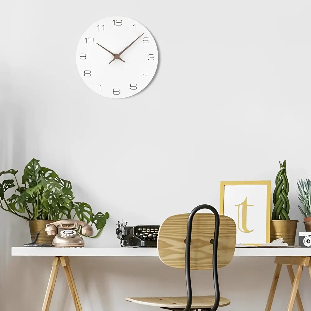 Horloge Murale Bois Blanc