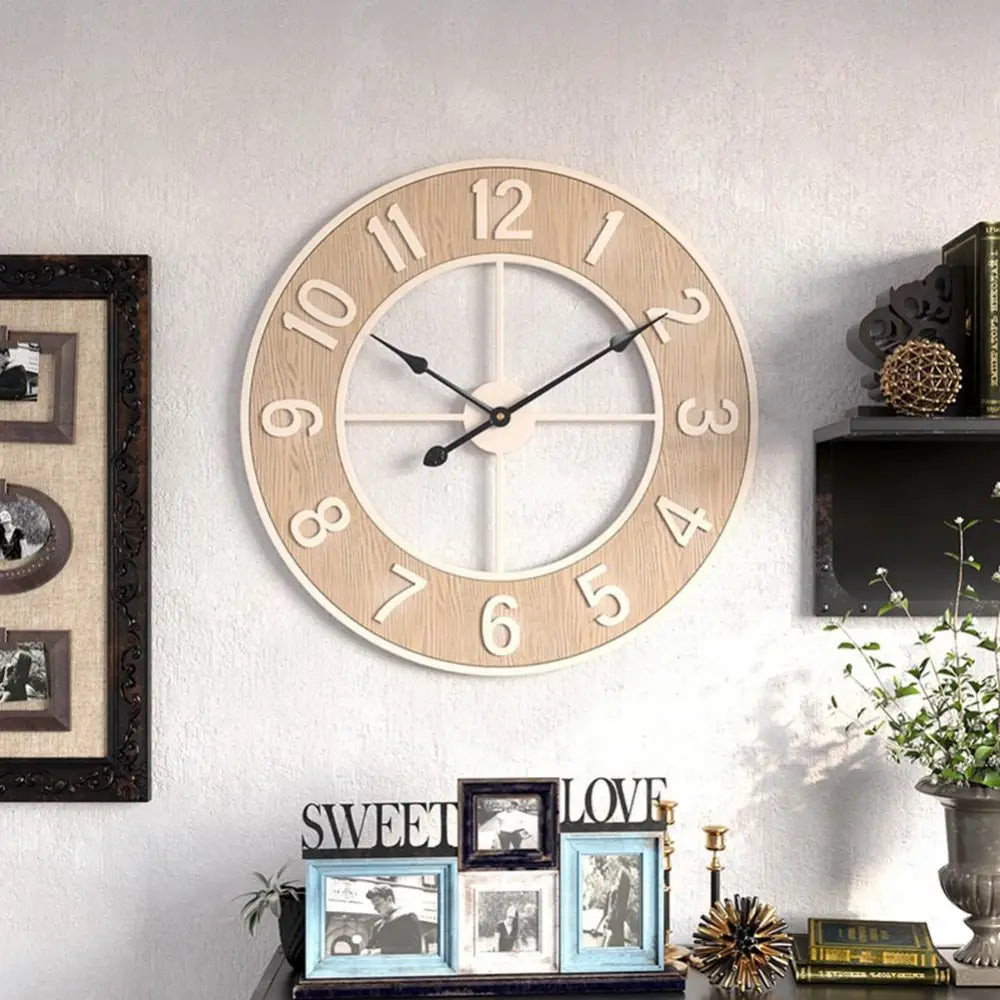 Horloge Murale Scandinave Bois Naturel