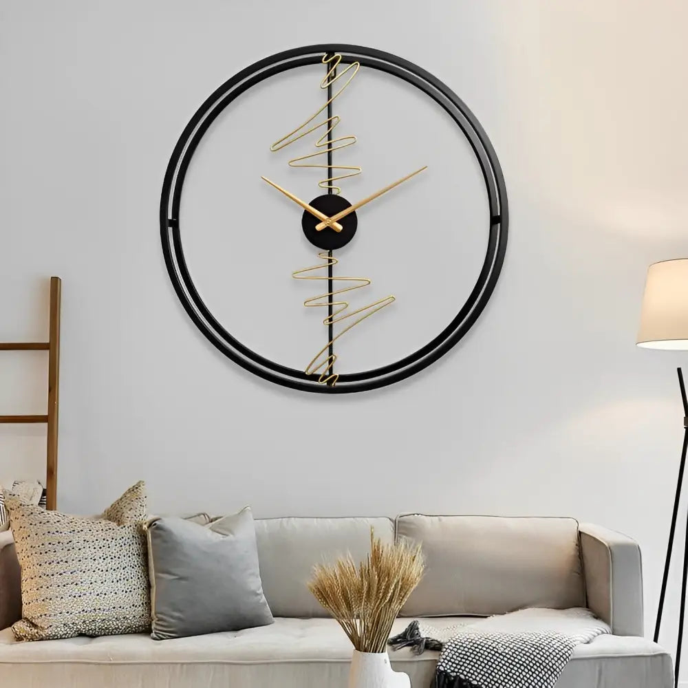 Horloge Design Cercle Détails Abstraits