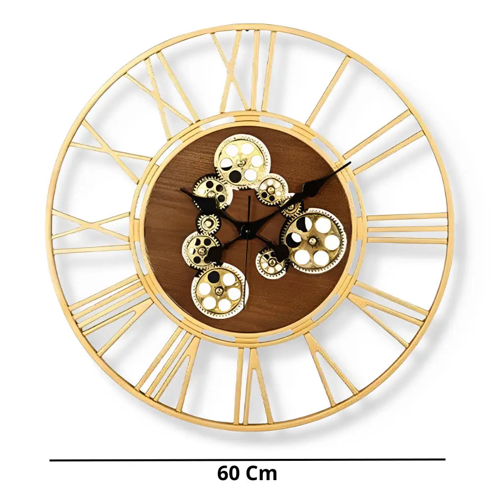 Horloge Murale Bois & Engrenages