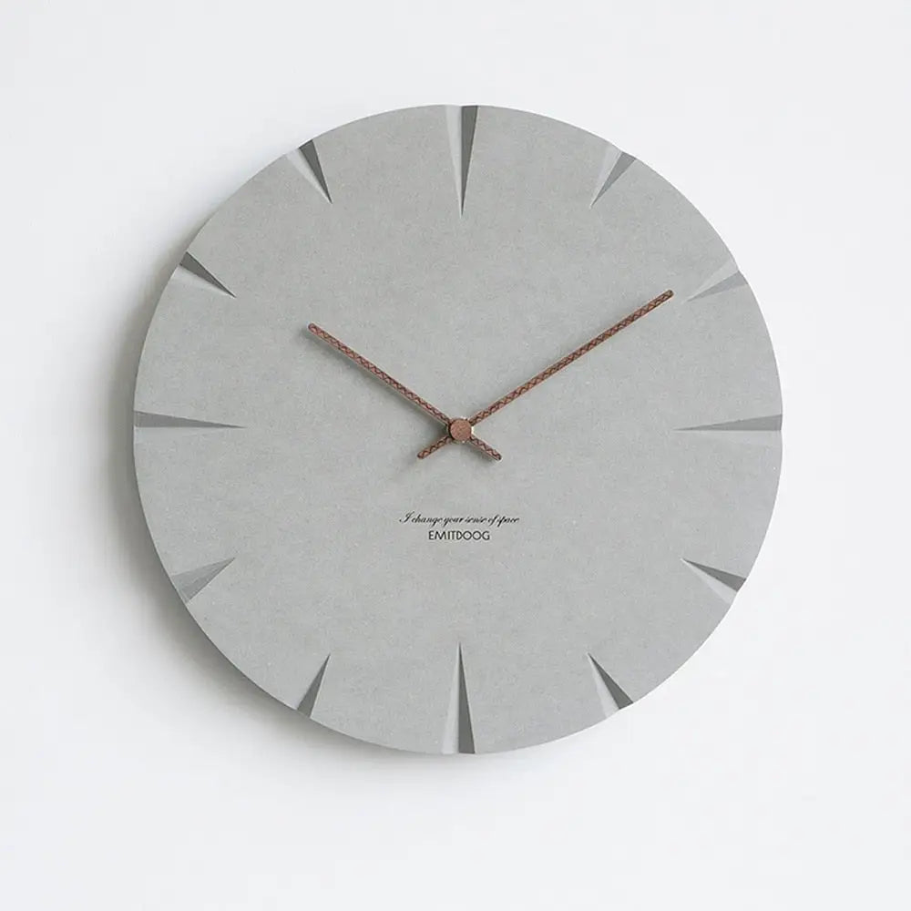 Horloge Murale Béton Minimaliste
