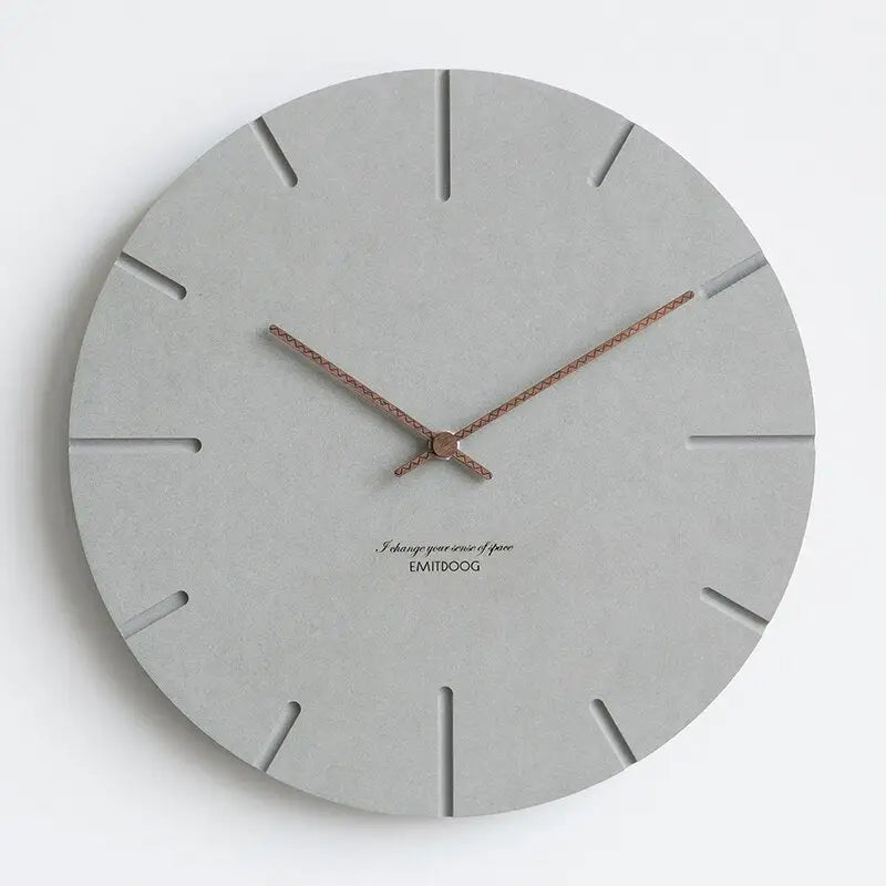Horloge Murale Béton Minimaliste