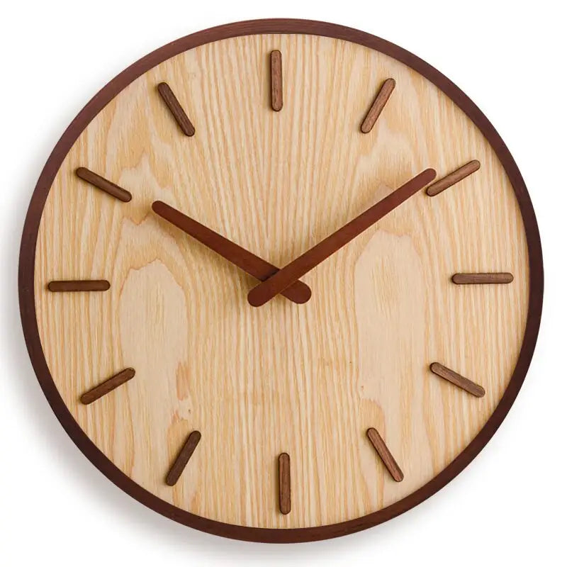 Horloge Murale en Bois de Noyer
