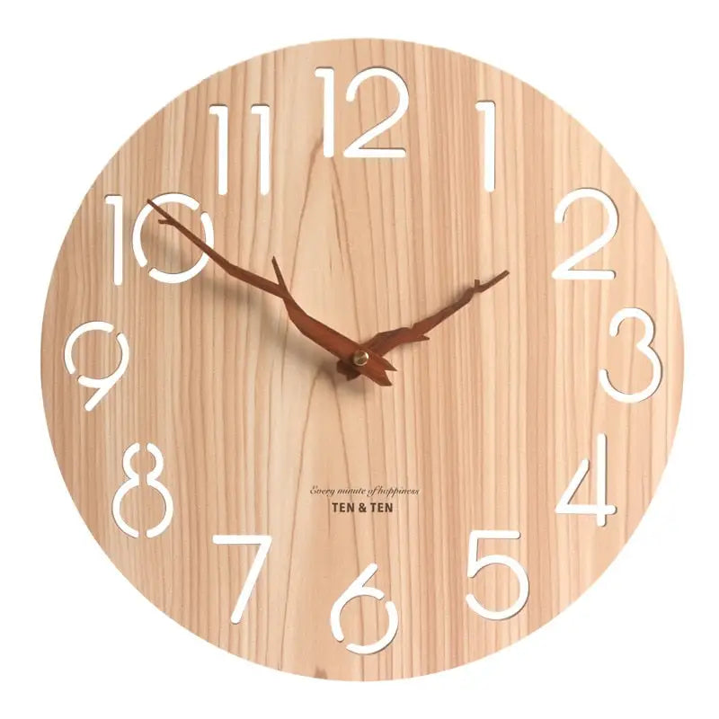 Horloge Murale en Bois de bambou
