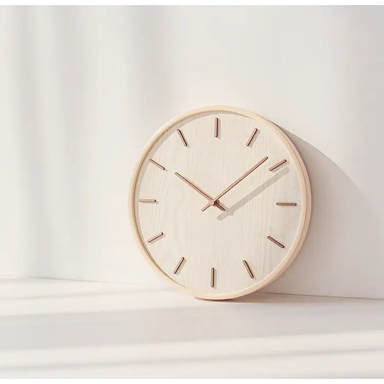 Horloge Murale en Bois Naturel