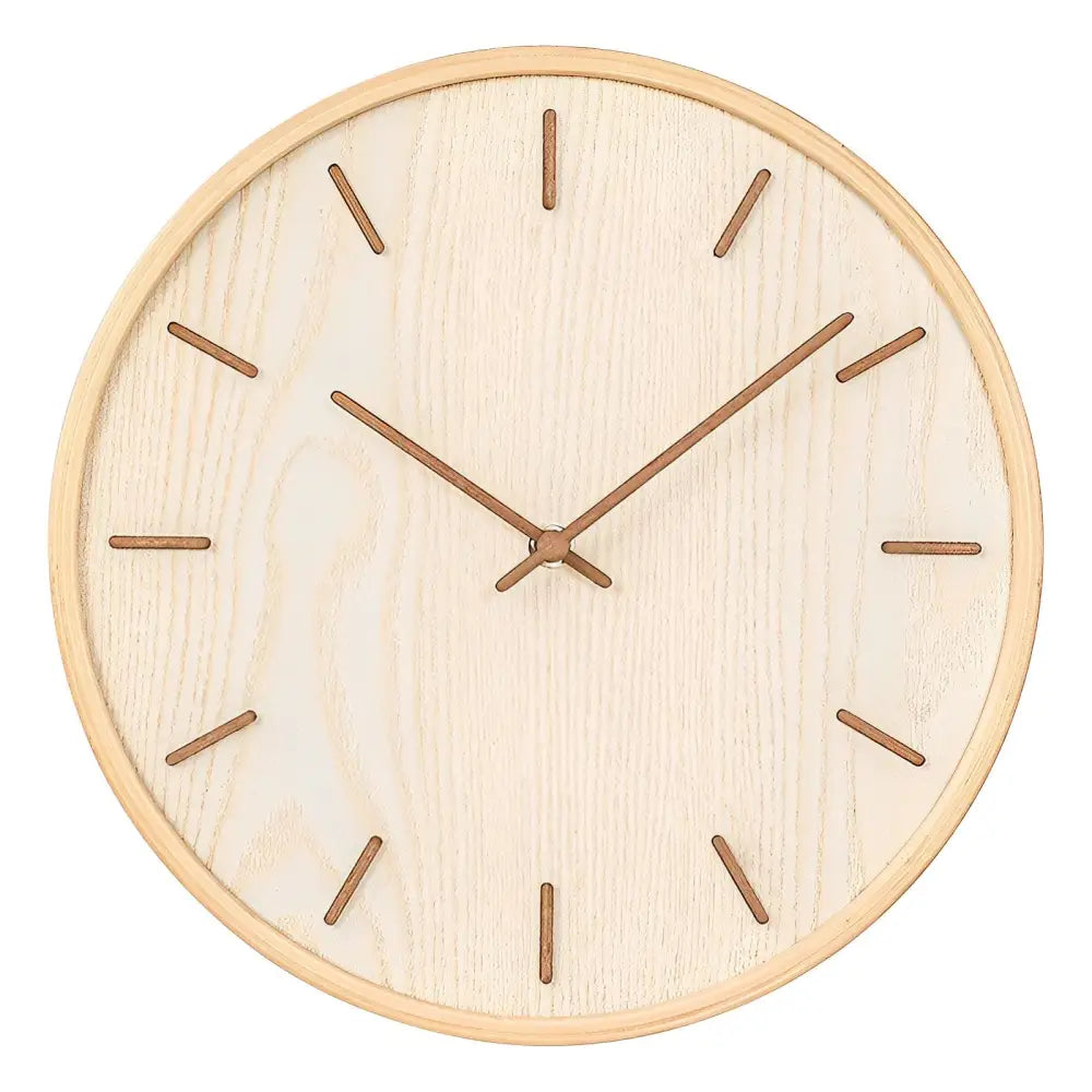 Horloge Murale en Bois Naturel