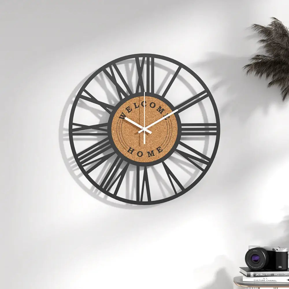 Horloge Murale Métal et Liège