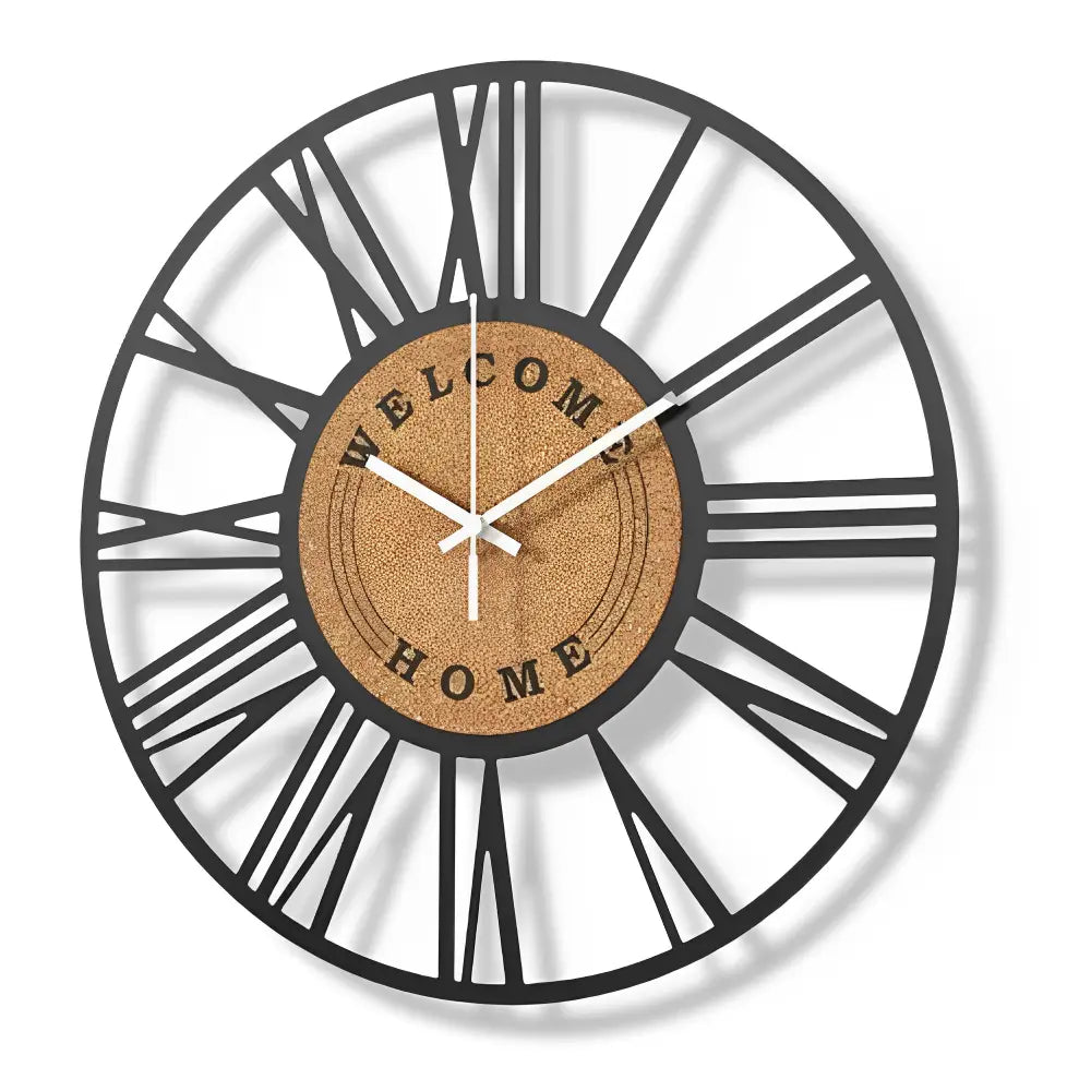 Horloge Murale Métal et Liège