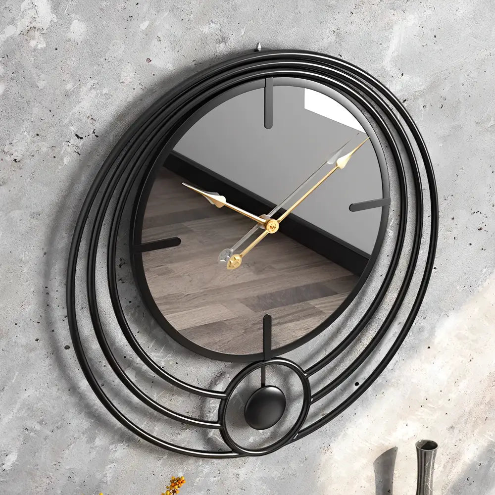 Horloge Murale Miroir & Cercle design