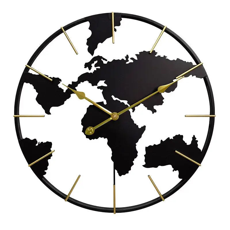 Horloge murale Carte du monde
