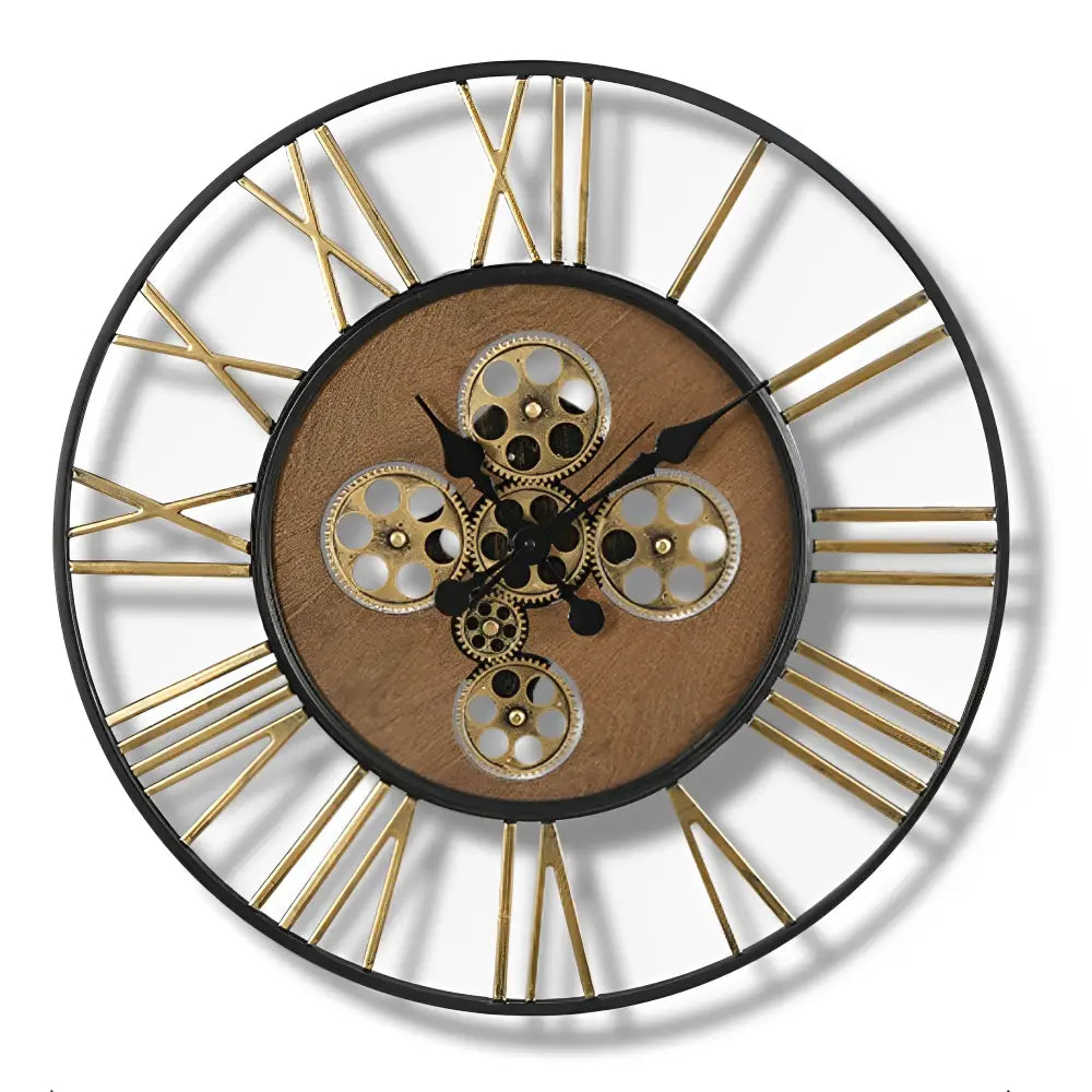 Grande Horloge Murale Steampunk avec Rouages