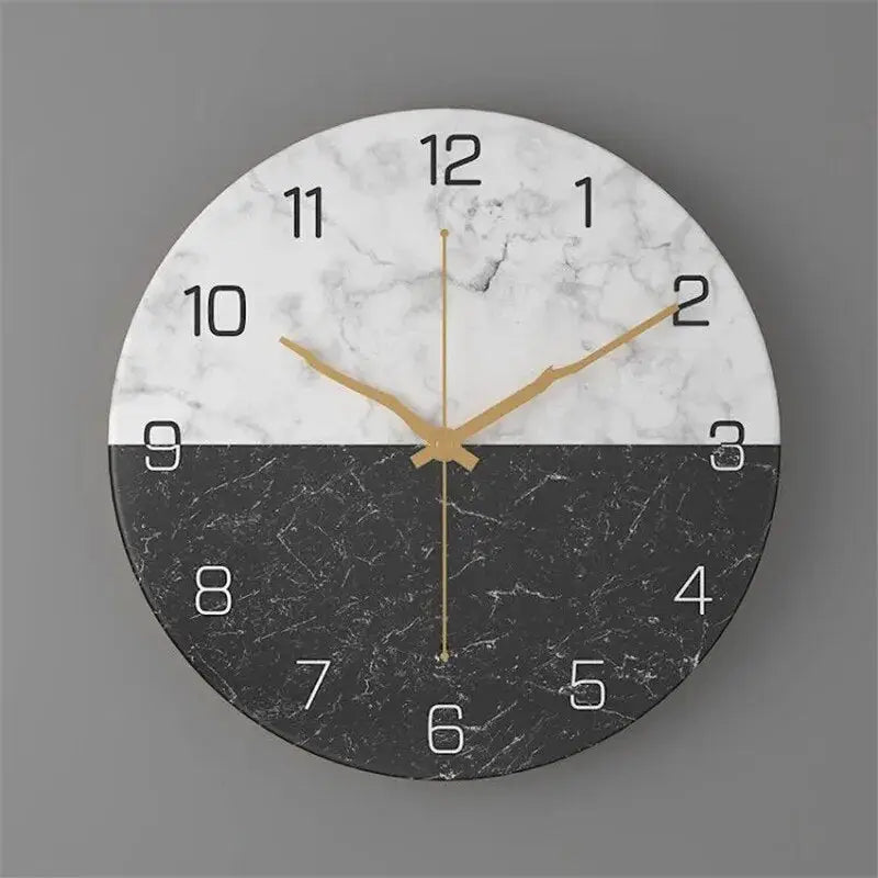 Horloge Murale Design Effet Marbre