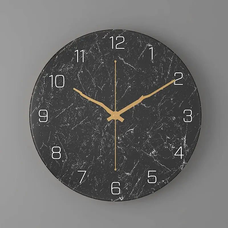 Horloge Murale Design Effet Marbre