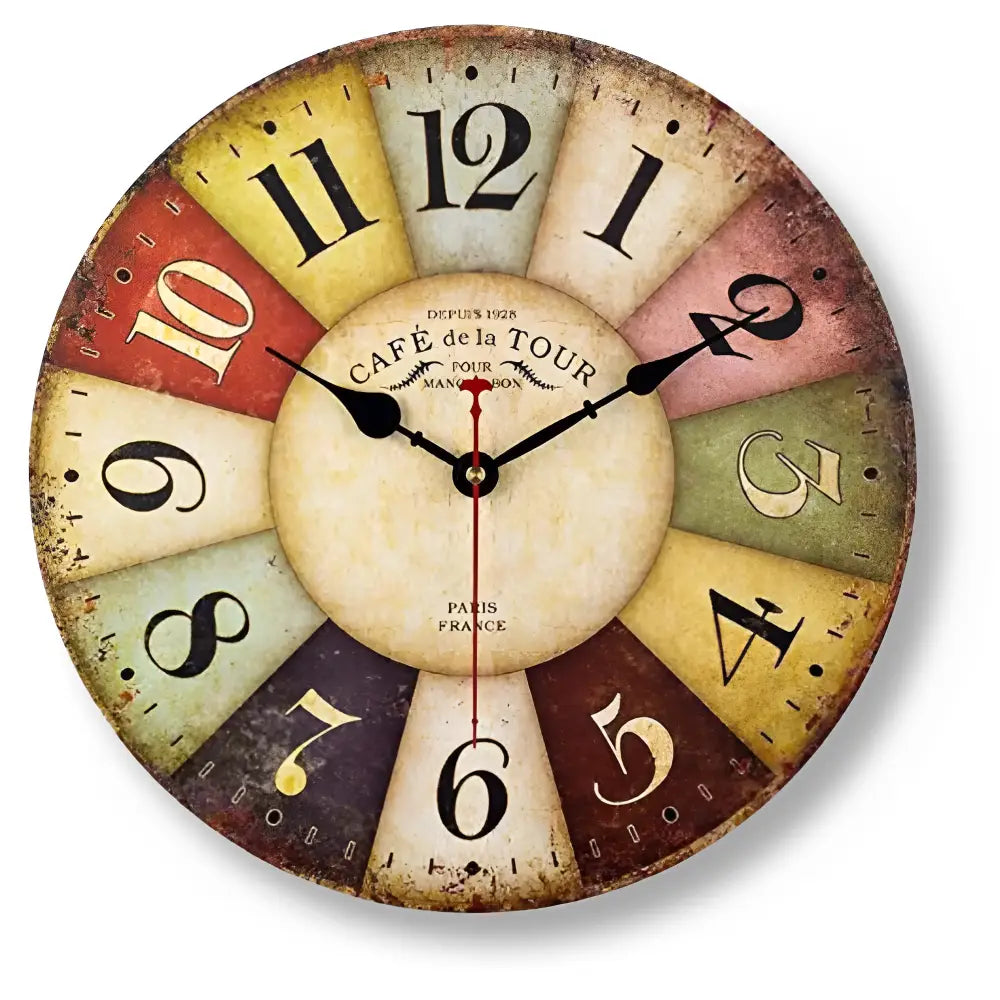 Horloge Murale vintage Cafe de la Tour