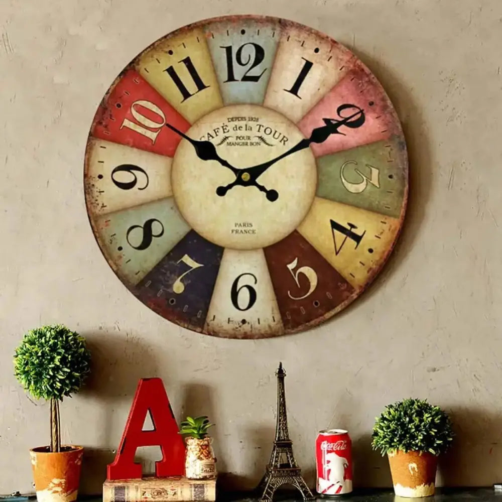 Horloge Murale vintage Cafe de la Tour