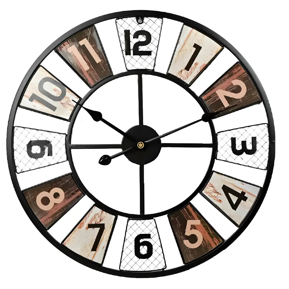 Horloge Murale Industrielle Colorée