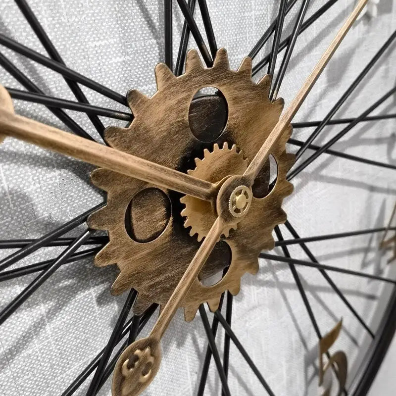Horloge Murale Roue Vintage Engrenages