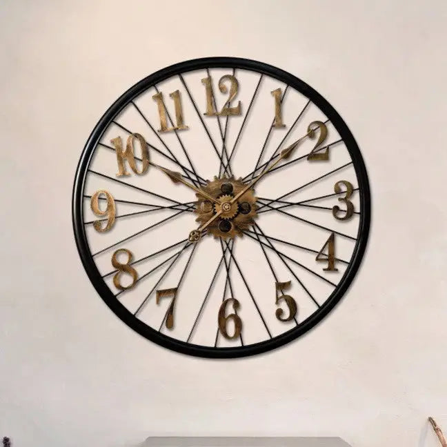 Horloge Murale Roue Vintage Engrenages