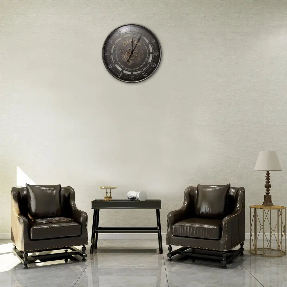 Horloge Murale Industrielle Spin Time Vintage