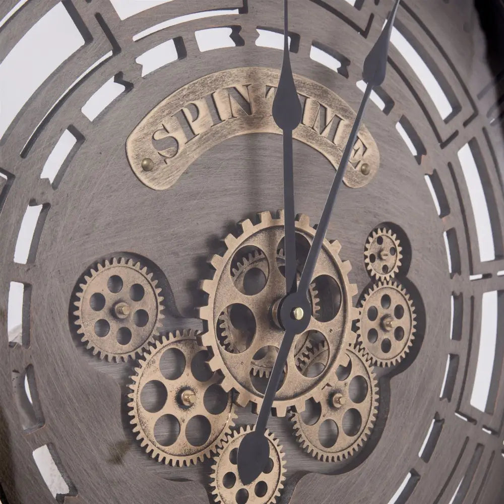 Horloge Murale Industrielle Spin Time Vintage