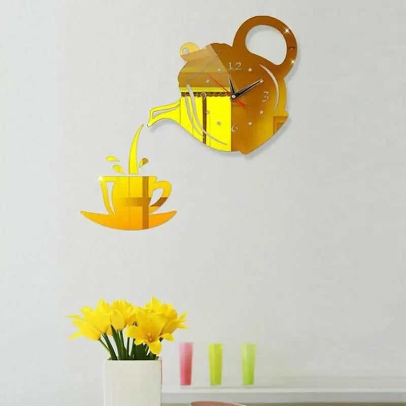 Horloge Murale Tasse & Théière