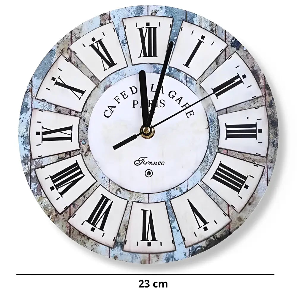 Petite Horloge Murale Vintage Cafe de la Gare