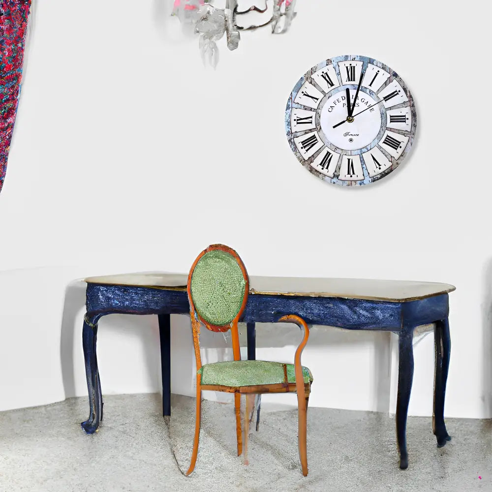 Petite Horloge Murale Vintage Cafe de la Gare