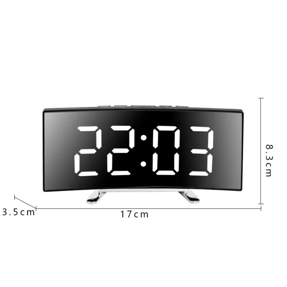 Horloge Digitale LED Courbée